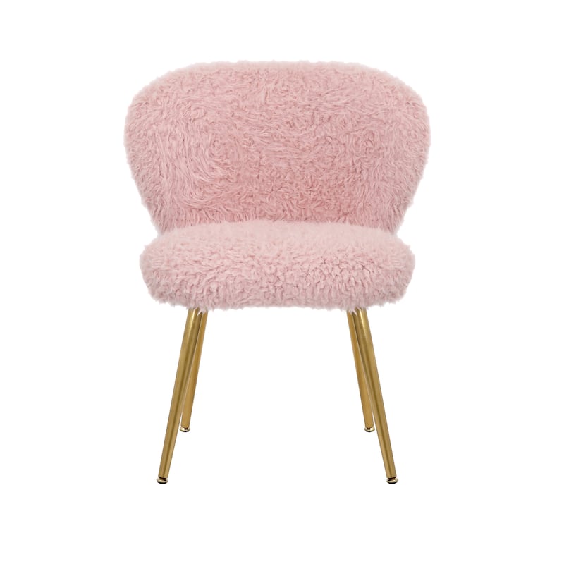 Porthos Home Hazel Dining Chairs, Plush Upholstery, Gold Metal Legs