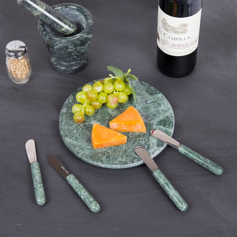 Creative Home Green Marble Set of 4 Cheese Butter Spreaders