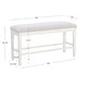 preview thumbnail 11 of 9, Linon Mckee White Upholstered Storage Counter Dining Bench