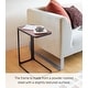 preview thumbnail 4 of 7, Yamazaki Home C Side Table, Steel, Holds 22 lbs, No Assembly - L 17.72 x W 9.45 x H 20.47 inches