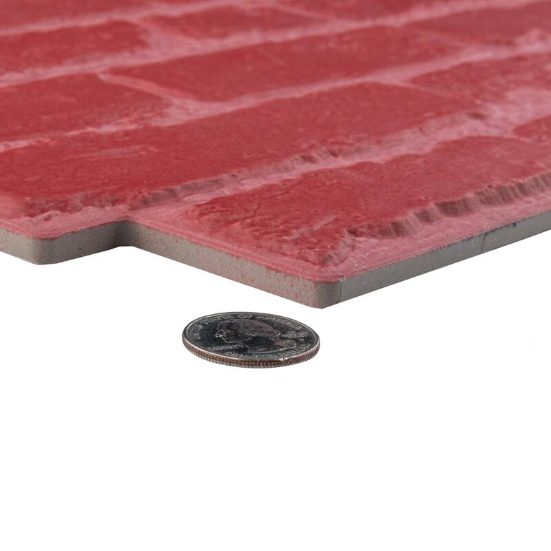 Merola Tile Manhattan Rojo 12-1/4" x 21" Porcelain Wall Tile