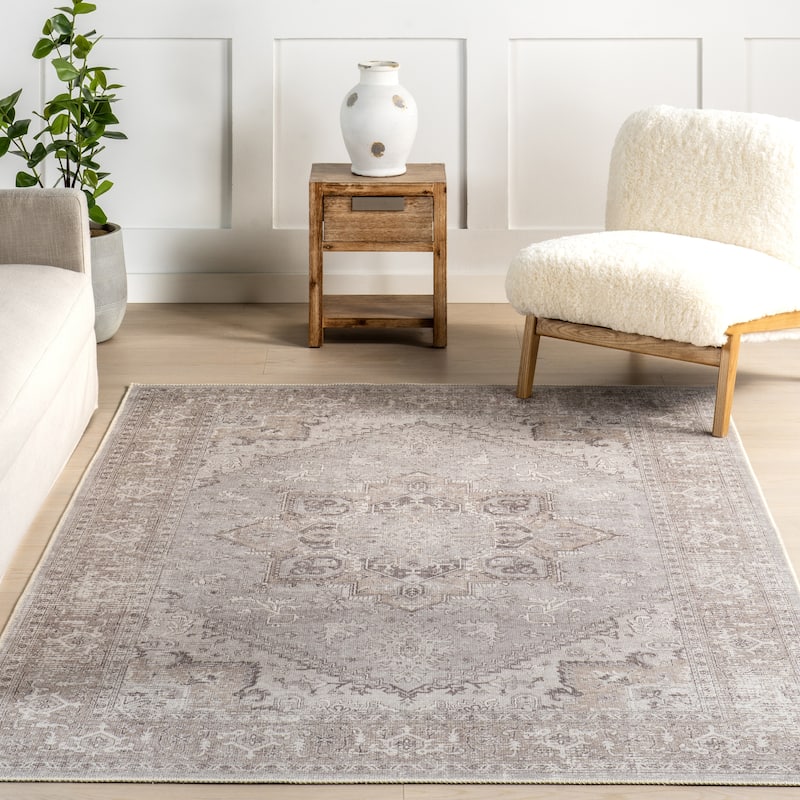 Nuloom Green Haven Collection Recycled Cotton Machine Washable Area Rug