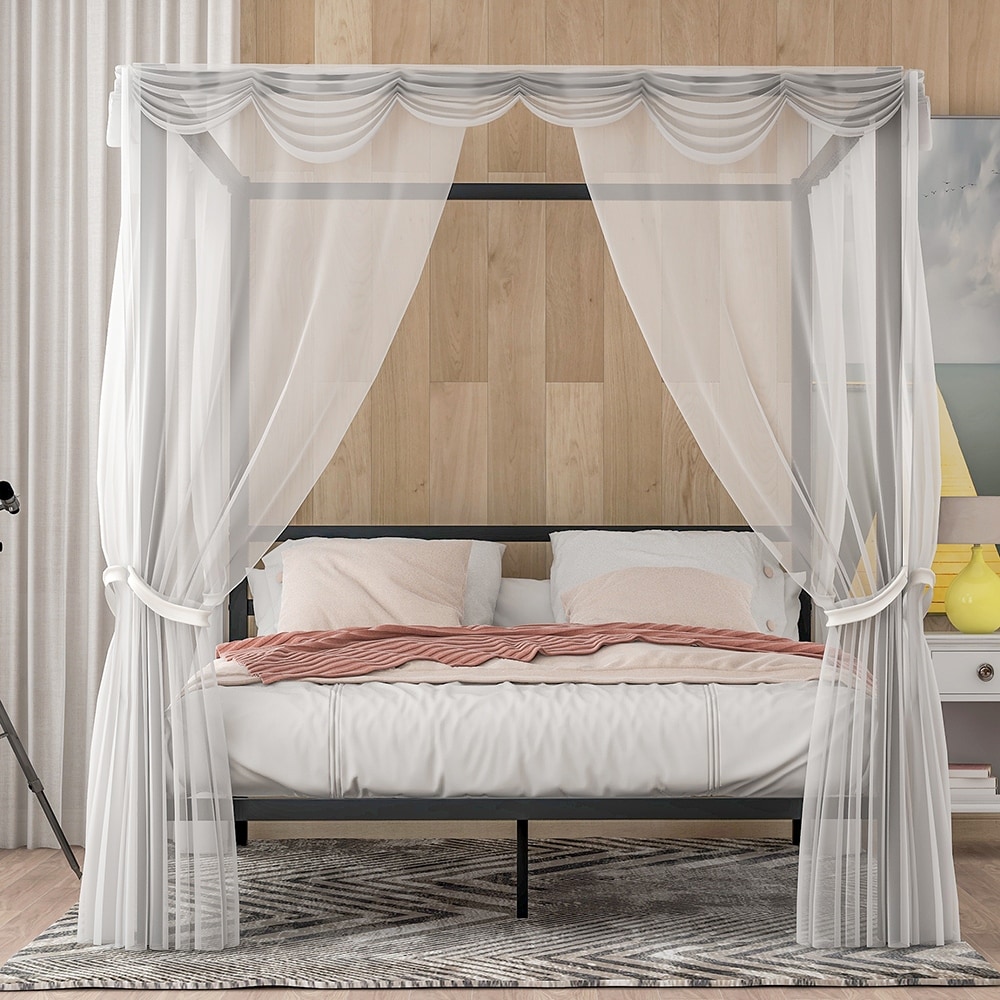 Moda Metal Framed Canopy Platform Bed - Bed Bath & Beyond