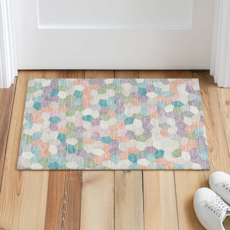 Machine Washable Indoor/ Outdoor Modern Loyd Chantille Rug