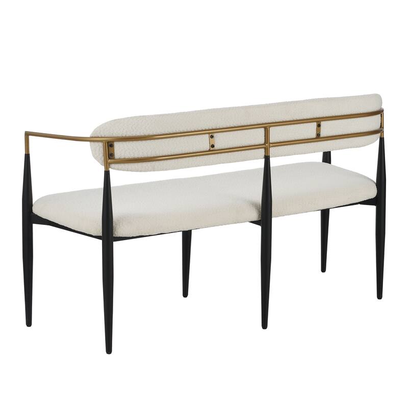 Christopher Knight Home - Elias Modern Metal Loveseat Settee with Elegant Upholstered Seating