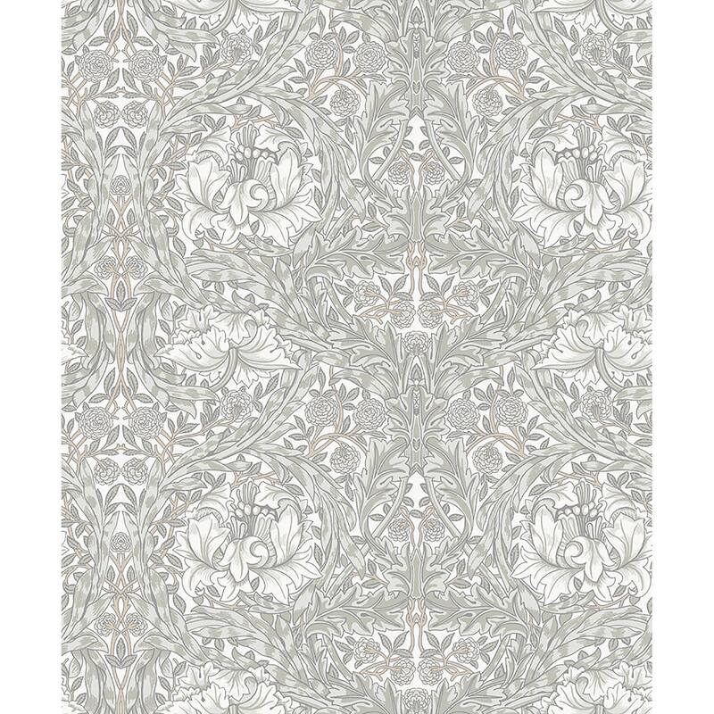 A-Street Prints African Marigold White Floral Wallpaper