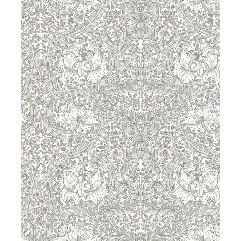 A-Street Prints African Marigold White Floral Wallpaper