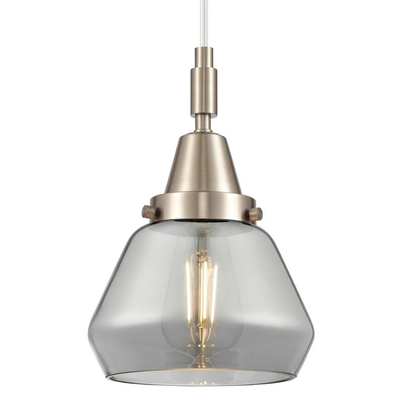 Innovations Lighting 447-1P-G173 Fulton 7" Wide Mini Pendant with - Brushed Satin Nickel