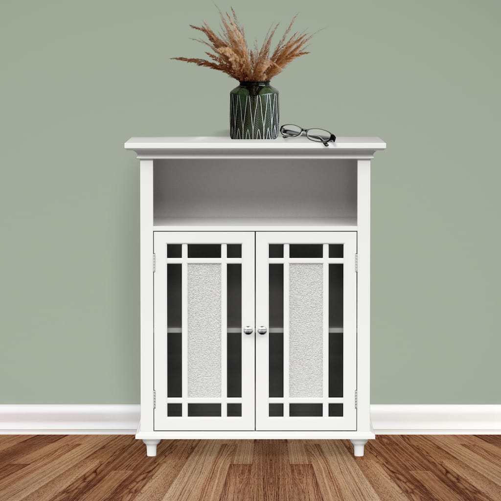 Teamson Home Windsor Two-Door Freestanding Floor Accent Cabinet - 12"L x 26.5"W x 34"H