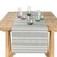 preview thumbnail 10 of 24, over&back Reversible Striped Table Runner - Waterproof - 90 inches - 18 x 90 Grey