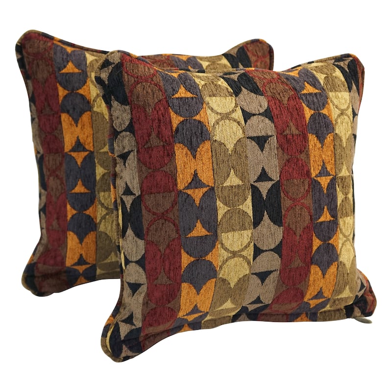18-inch Jacquard Chenille Square Throw Pillows (Set of 2)