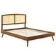 preview thumbnail 12 of 17, Sierra Cane and Wood Full Platform Bed With Splayed Legs