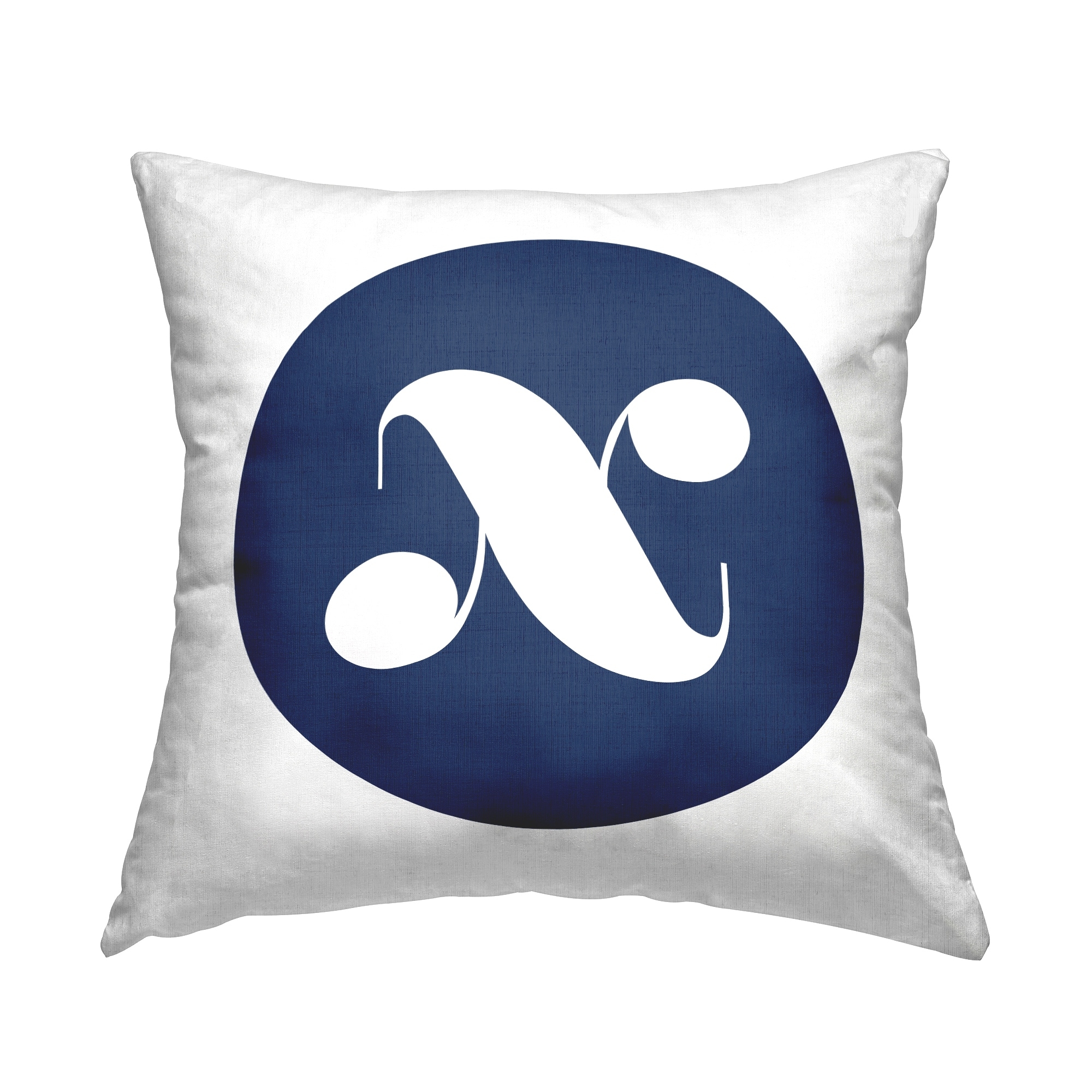 Stupell Blue Circle Letter Throw Pillow Design by Lil' Rue