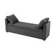 preview thumbnail 32 of 69, Franco Modern Upholstered Storage Bench with Two Throw Pillows and Thick Padded Cushion