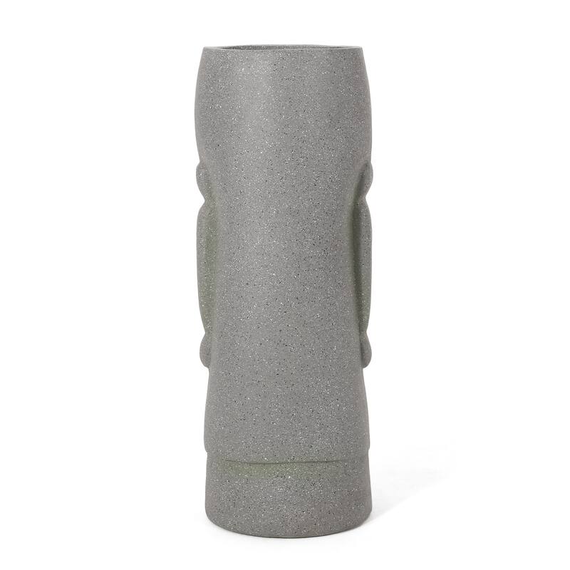 Sumner Outdoor Cast Stone Outdoor Polynesian Decorative Planter by Christopher Knight Home