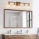 preview thumbnail 9 of 10, KAWOTI Rive 5-Light Dimmable Bathroom Vanity Light Antique Brass