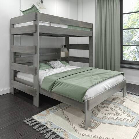 Max and Lily Farmhouse Twin over Queen L Shaped Bunk Bed