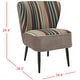 preview thumbnail 6 of 5, Safavieh Mid-Century Rainbow Striped Accent Chair