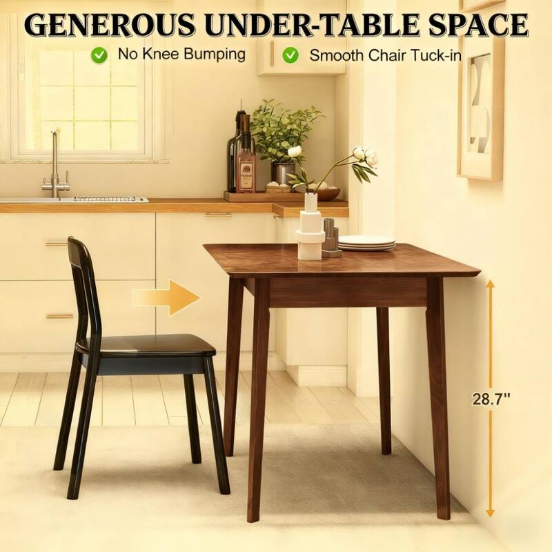 GDFStudio - Oliver Mid-Century Modern Rectangular Dining Table(Only table) - Rectangle