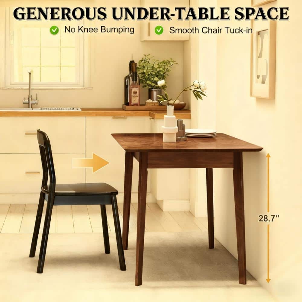 Modern Dining Table for 4, Kitchen Table Meeting Table with Wood Frame, Easy-Clean Office Table, Easy Assembly
