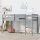preview thumbnail 13 of 27, Rubber Wooden Twin Loft Bed with Ladder, Strengthened Slats Grey