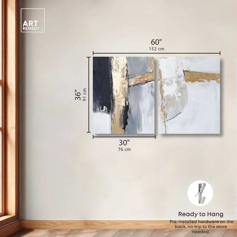 Cracks of Creation II Canvas Set of 2 by Art Remedy, Gallery Wrapped