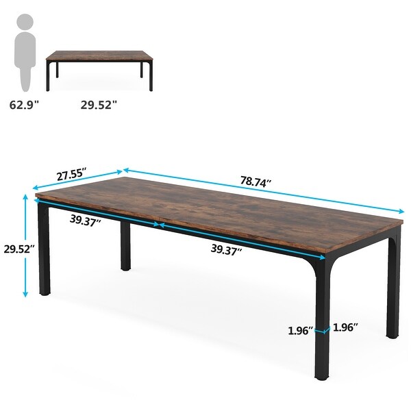 人気新品 Extra inch 78.74 Long Home for Desk Computer Double Person 2 その他