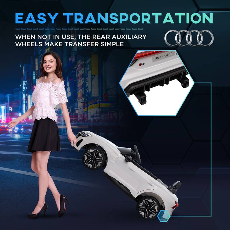 Aosom Kids Ride on Car, 12V Licensed Audi RS E-tron GT 3.1 MPH Electric Car for Kids
