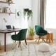 Art Leon Classical Swivel Office Accent Arm Chair with Golden Legs