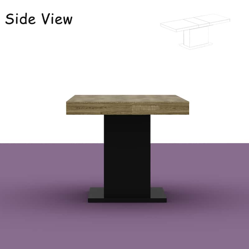 63”–78.7” Extendable Dining Table, Modern Wood Conference Table Convertible Office Desk & Meeting Table