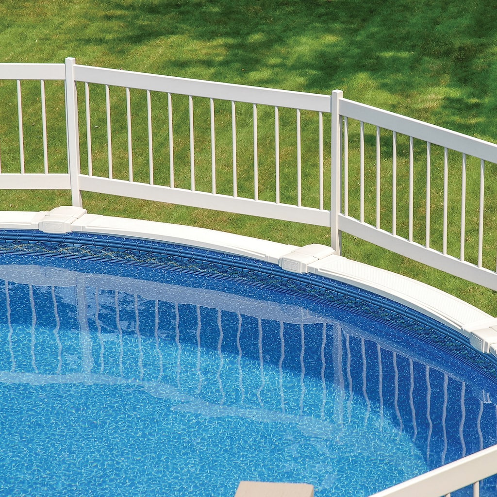 Blue Wave Above Ground Pool Fence Add-On Kit C (2 Sections) - White