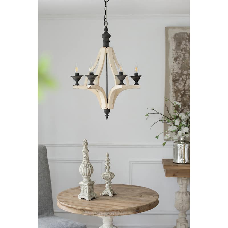 6 - Light Wood Chandelier
