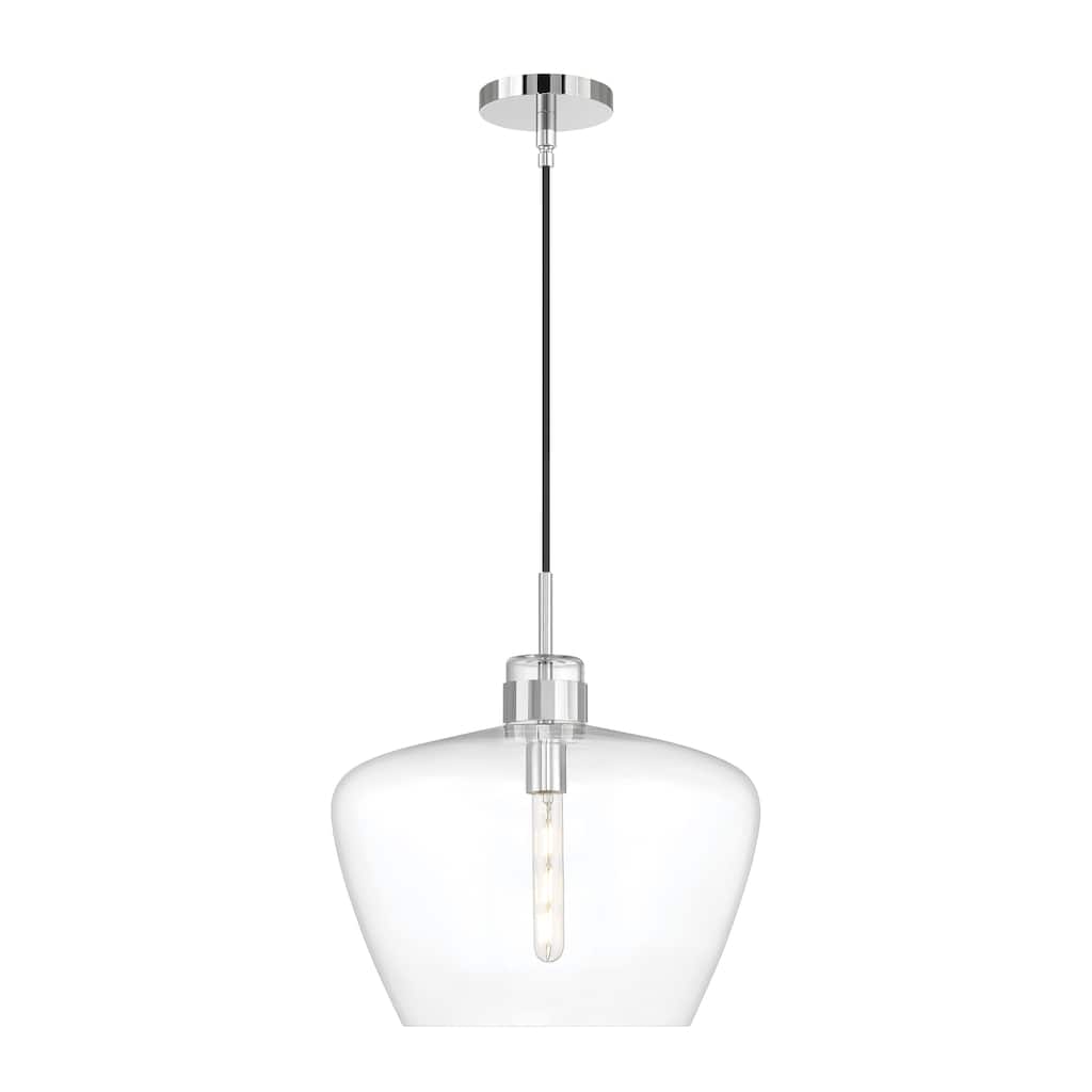 Elk Home Aurora Chrome Finish With Clear Glass Shade Pendant