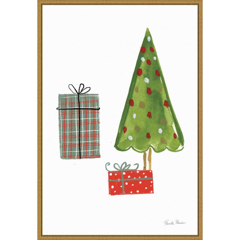 North Pole Pals III by Farida Zaman Framed Canvas Wall Art