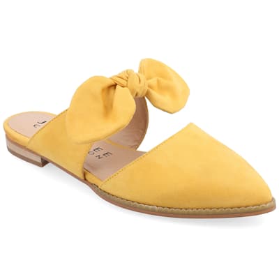 Journee Collection Women's Telulah Slip On Pointed Toe Mules Flats