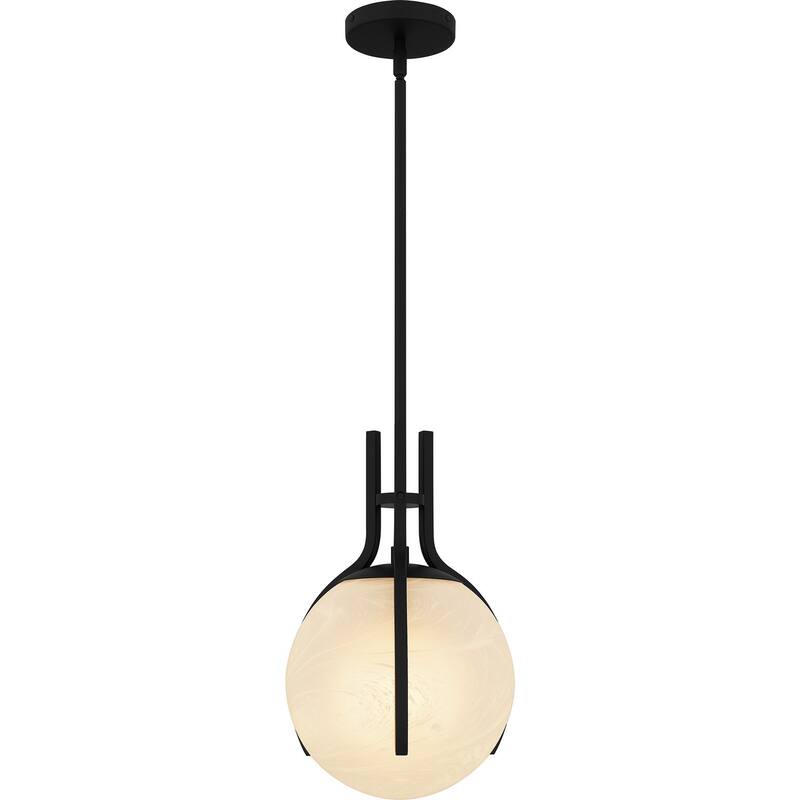 Matte Black One Light Pendant from the Quoizel Pendant Collection