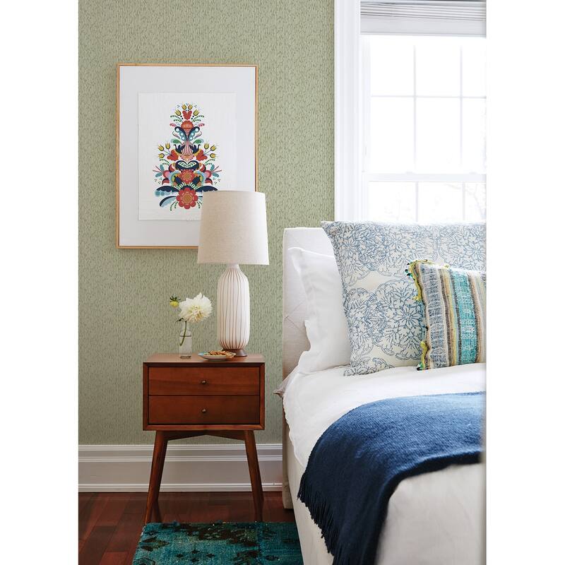 A-Street Prints Mackintosh Green Textural Wallpaper