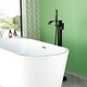 preview thumbnail 4 of 13, Floor Mount Tub Faucet With Hand Sprayer Freestanding Roman Bathtub Faucet Modern Waterfall Tub Filler Trim With Handheld Showe