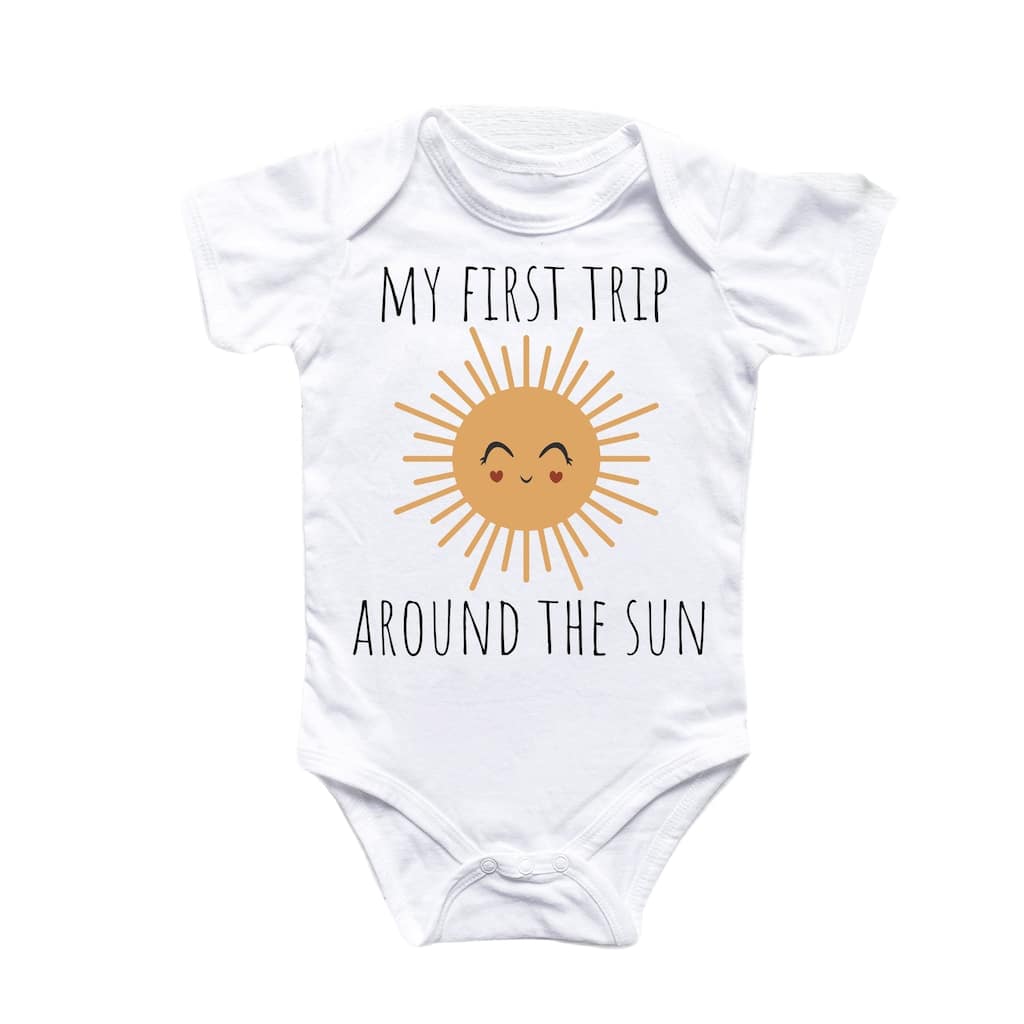 1st Birthday Sun - Baby Boy Girl Clothes Infant Bodysuit Funny Cute Newborn
