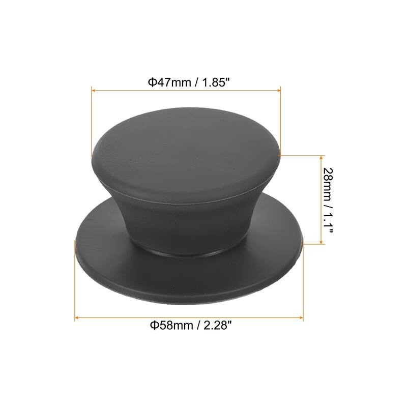 1Set Universal Pot Lid Top Replacement Knob Heat Resistant Lid Handles - Grey