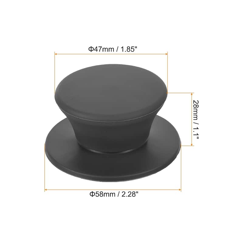 2pcs Universal Pot Lid Top Replacement Knob Heat Resistant Handle - Grey