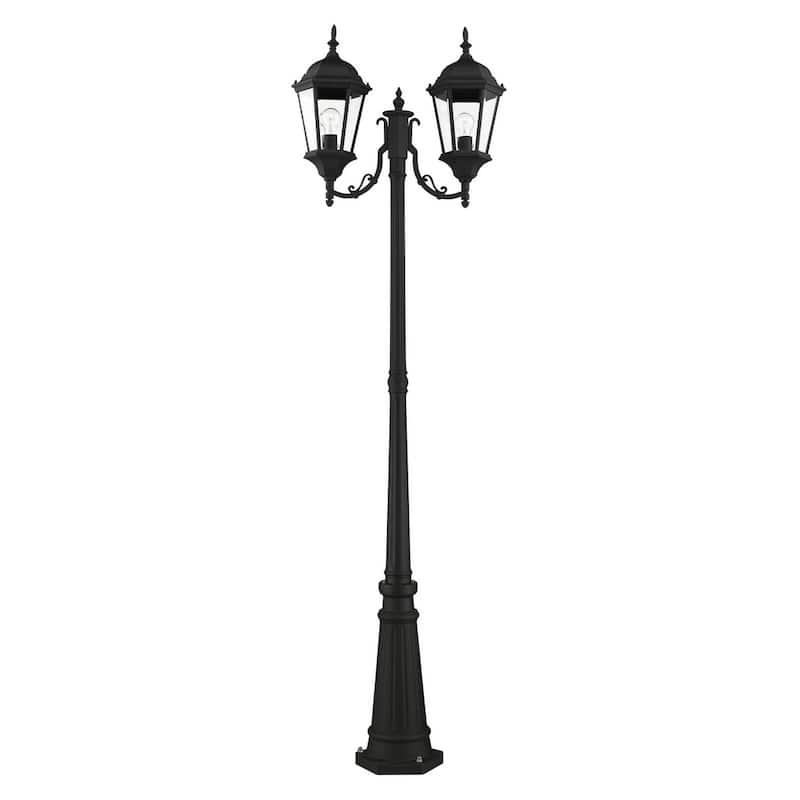 Livex Lighting Hamilton 2 Light 86" Tall Outdoor Multi Head Post Light
