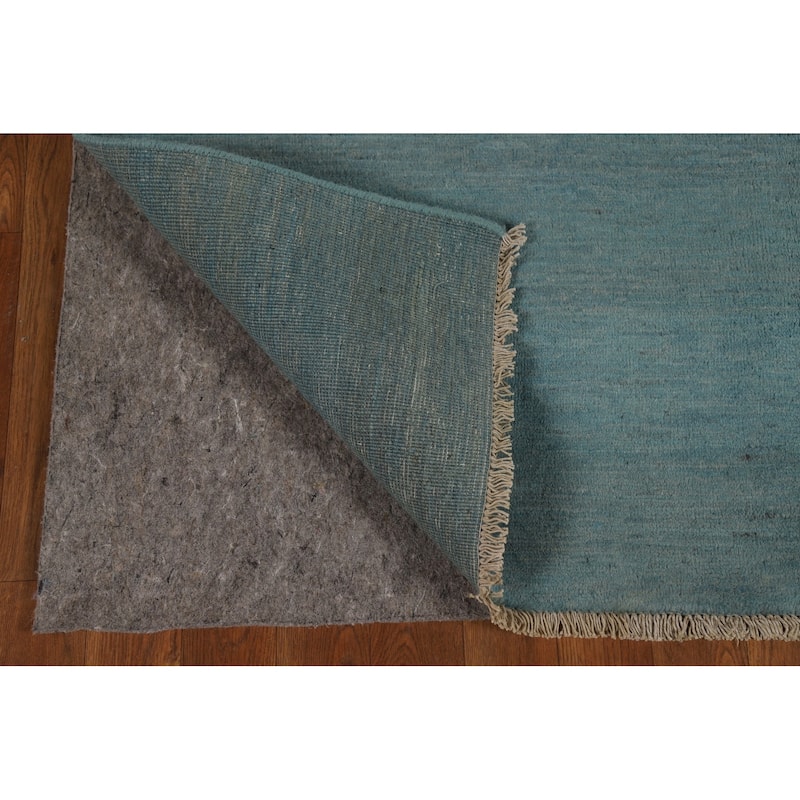 Modern Blue Gabbeh Oriental Area Rug Handmade Wool Carpet - 4'10" x 6'6"