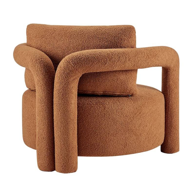 NPD Furniture Maisie Faux Shearling Accent Arm Chair