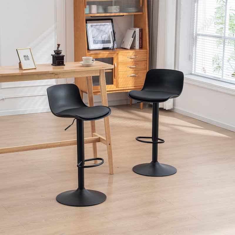 Modern Barstools Set of 2 Swivel Bar Chairs