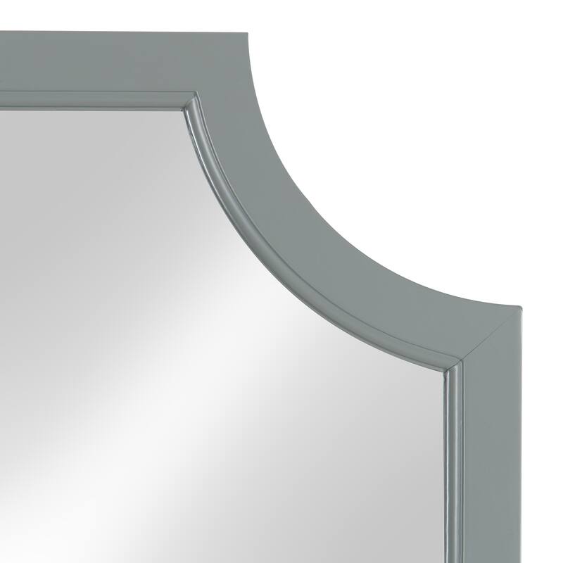 Kate and Laurel Hogan Scalloped Wood Framed Mirror