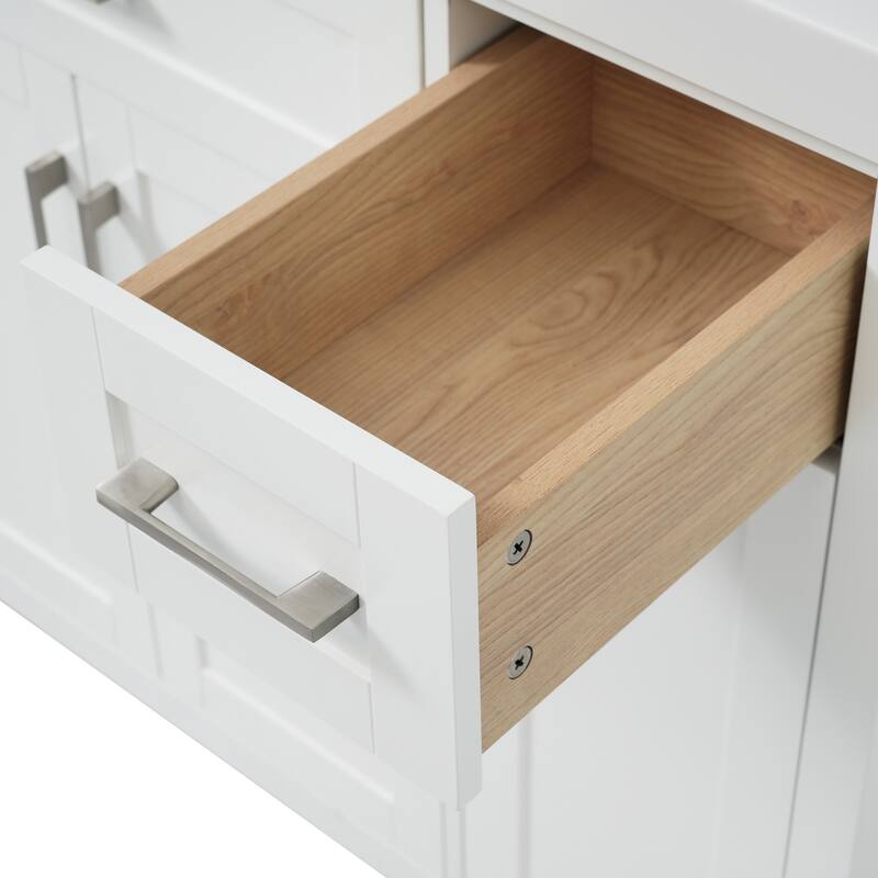 36 inch MDF Freestanding Bathroom Vanity without Top with Soft-Close Drawer