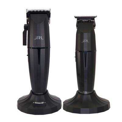 JRL ONYX Professional Cordless Hair Clipper - Black (Dual Voltage) + JRL ONYX Professional Cordless Hair Trimmer - Black