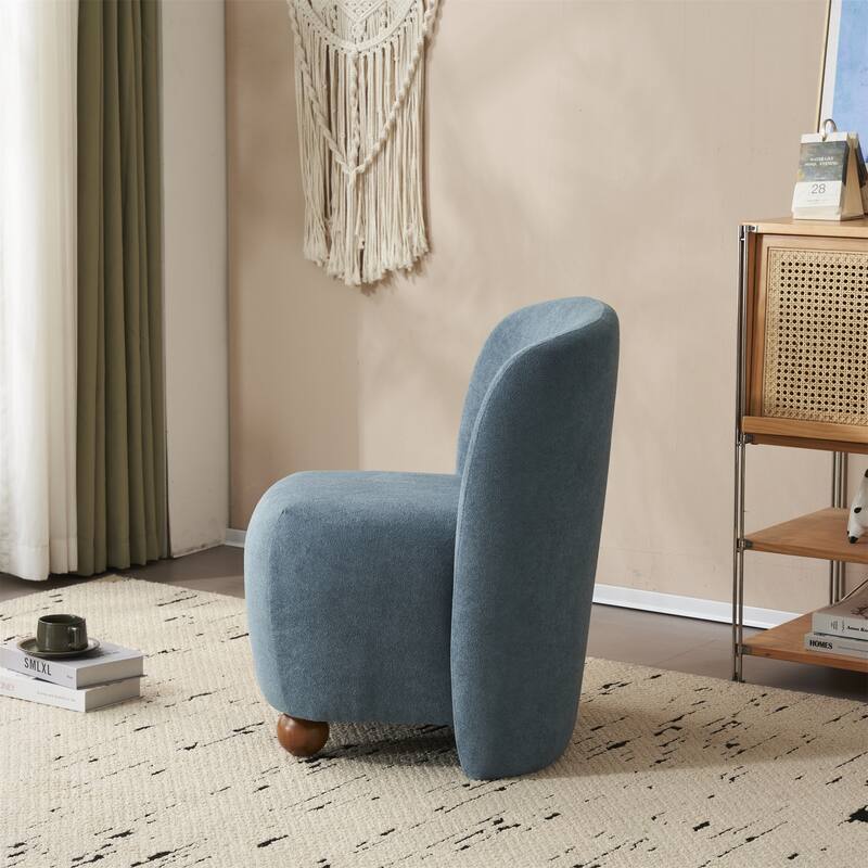 Christopher Knight Home - Eliana Modern Teddy Fabric Accent Chair with Curved Backrest and Legs