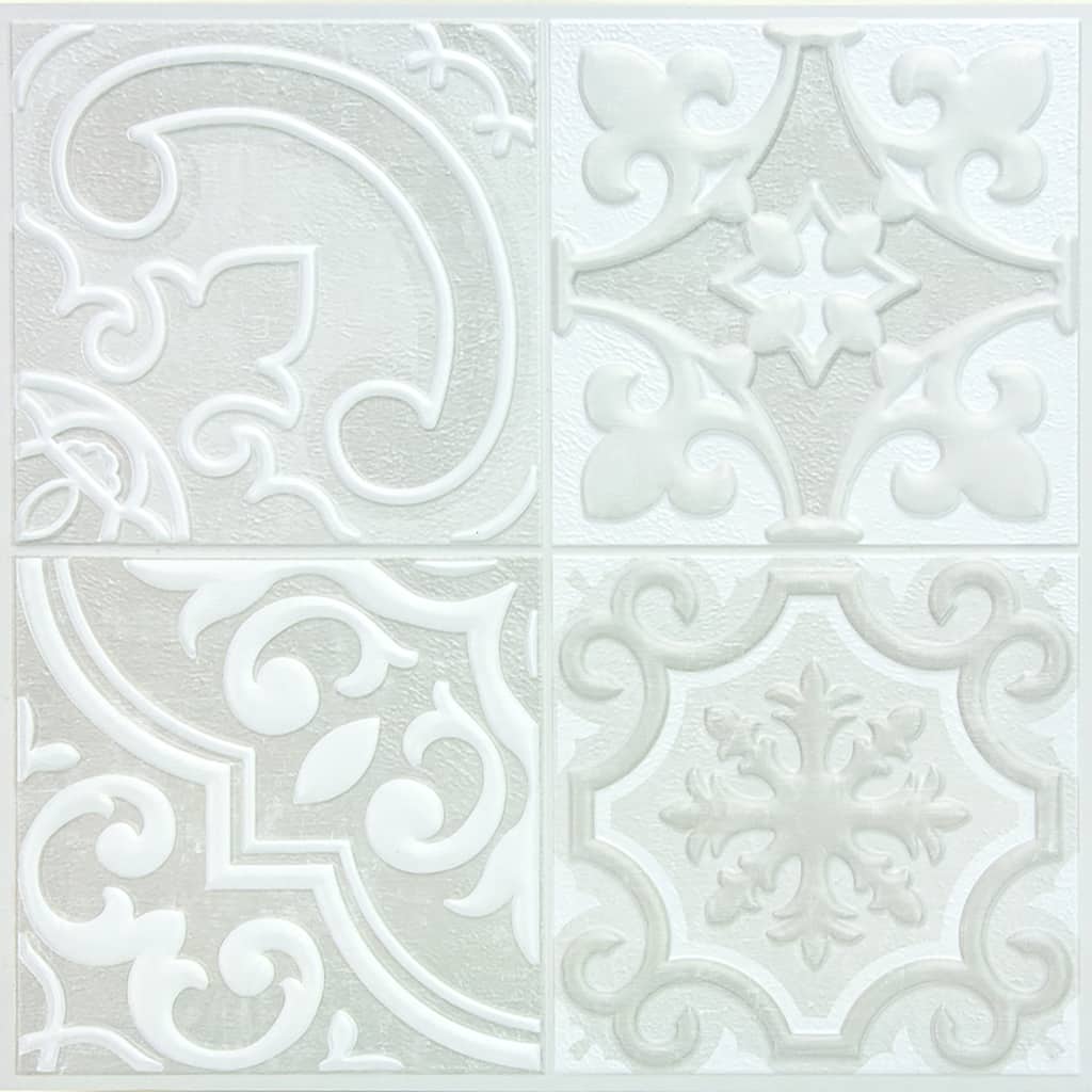 WallPops Holly Warm Grey Embossed Peel & Stick Backsplash Tiles